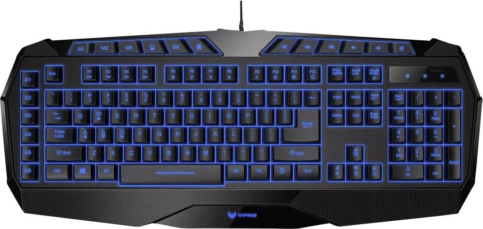 rapoo v52 backlit gaming keyboard