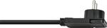 Plastic extension cable with flat plug, 3 m, black