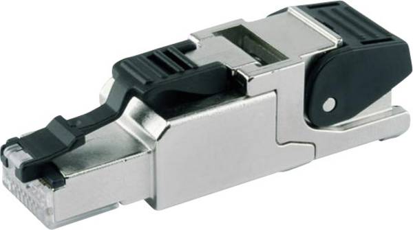 Telegärtner 100023041 RJ45 CONNECTOR CAT 6A shielded 100023041 Plug, straight No. of pins (RJ) 8P8C Metal 1 pc(s)