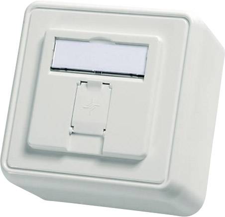Telegaertner Network outlet Surface-mount Unequipped 1 port Alpine white