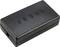 A black plastic container with five small rectangular recesses on the top surface, possibly for electrical components.