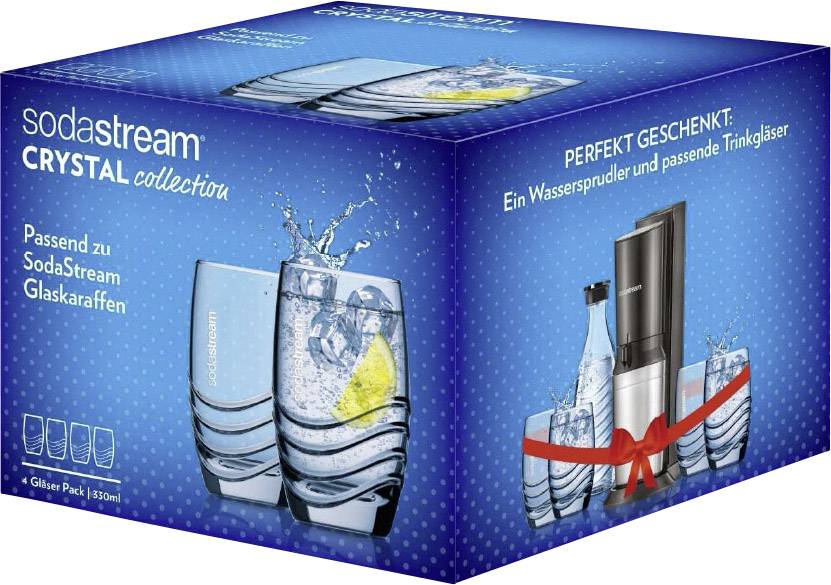Sodastream 8719128111537 Designgläser 4 Stück für Trinkwassersprudler