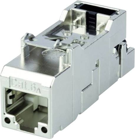 RJ socket; AMJ-S module CAT 6A T568B RJ45 connector enclosure Zinc grey Telegaertner J00029A2001 12 pc(s)