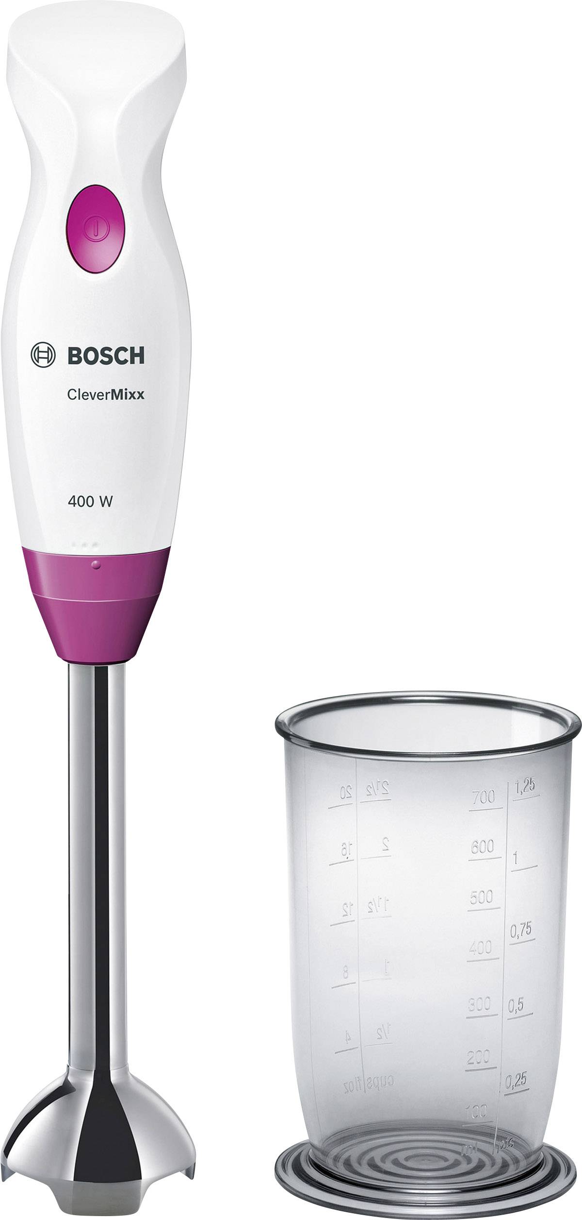 Bosch Haushalt MSM2410PW Hand-held blender 400 W with mixing jar White, Violet