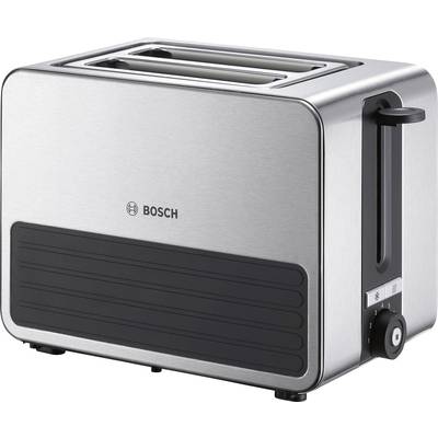 Image of Bosch Haushalt TAT7S25 Toaster with built-in home baking attachment Stainless steel, Black