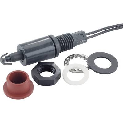Float switch with multiple seals and mounting elements. Suitable for controlling liquid levels in tanks.