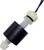 A black and white float switch for liquid level measurement, with cable connection for mounting.