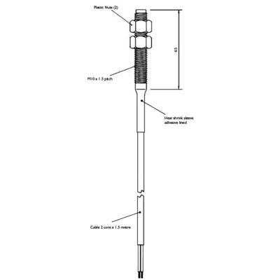 TE Connectivity Sensor PS 801 87713-000 Position Switch For Screwing Into Plastic And Stainless Steel N/A 10 W