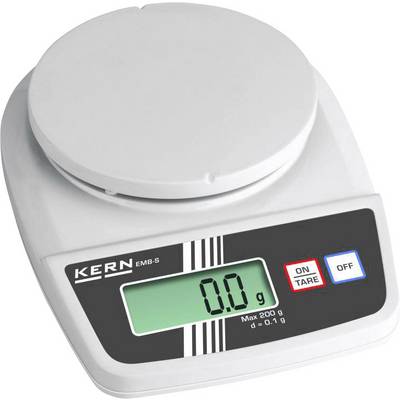 Kern EMB 200-1S Compact scales EMB 200-1S Weight range 200 g Readability 0.1 g battery-powered White, Grey-0