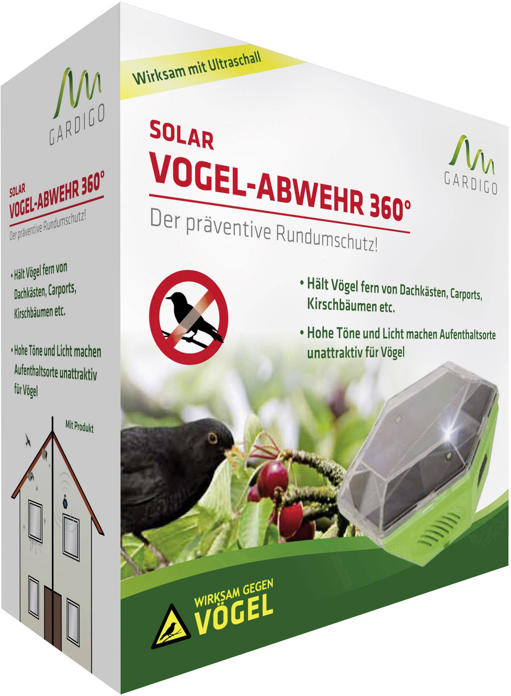 Gardigo Solar 360° Bird repeller Working principle Multi-frequency, LED light Operating range 150 m² 1 pc(s)-17