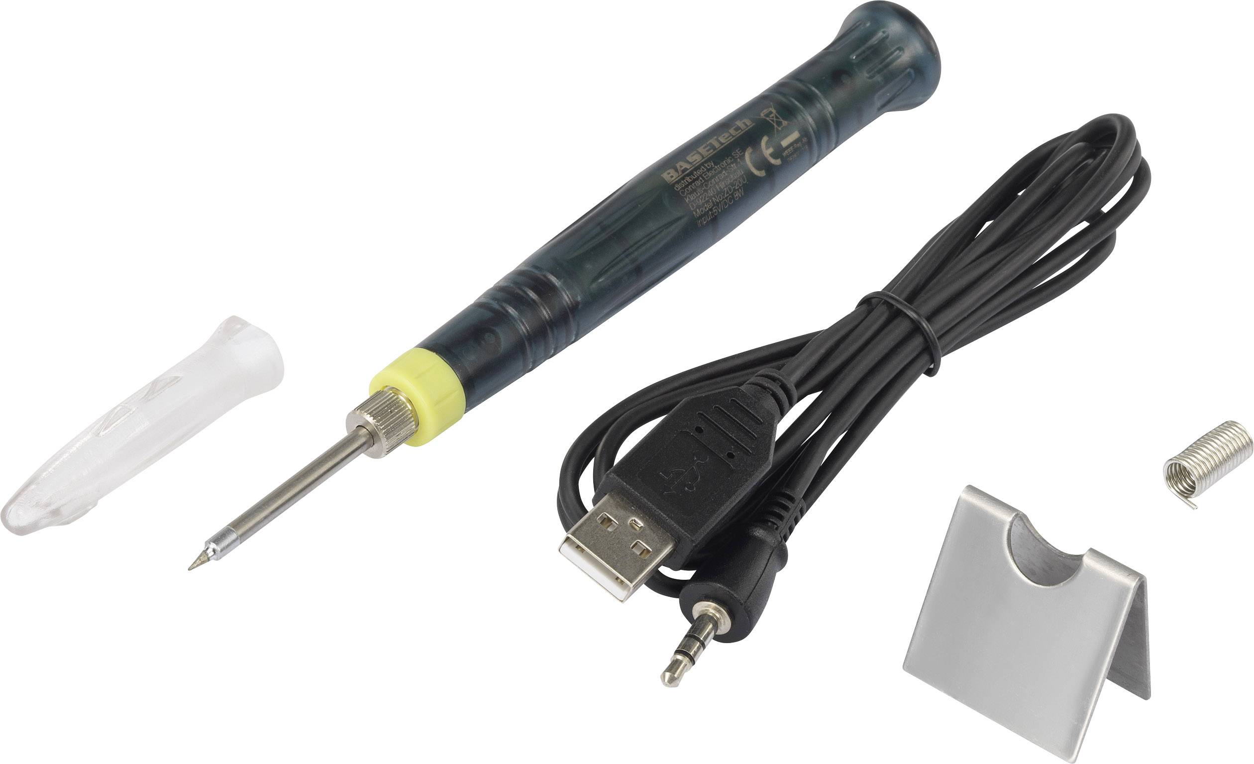 gips Afstå delikatesse Basetech Soldering iron 5 V 8 W Soldering tip 400 °C (max) | Conrad.com