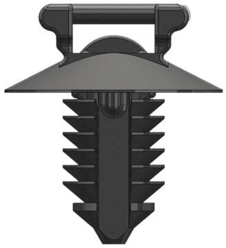 WKK 50029 Cable tie 200 mm 4.80 mm Black Spring toggle and disc, Heat-resistant, Weatherproof 1 pc(s)