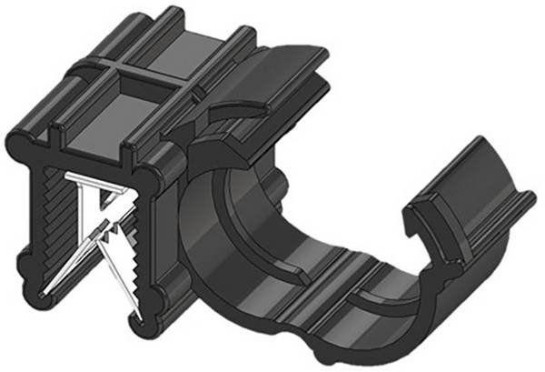 WKK EdgeClip Detachable ART005917 Bundle diameter (fixed)=10 mm heat-stabilised, Bundle runs lateral to mount Black 1 pc(s)