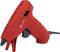 A red hot glue gun with a black trigger and power cable, side view, suitable for craft work.