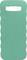 A green, rectangular foam cushion with wavy edges and a handle hole at the top, likely designed for gardening.