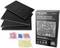 Four black grid mats, a package with various tools and accessories, and four bags of coloured cable ties.