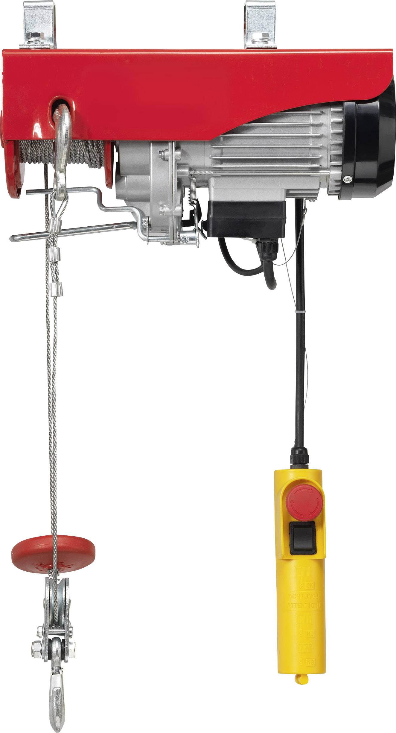 TOOLCRAFT 1553741 Electric block and tackle Load capacity (incl. pulley) 400 kg Load capacity (without pulley) 200 kg