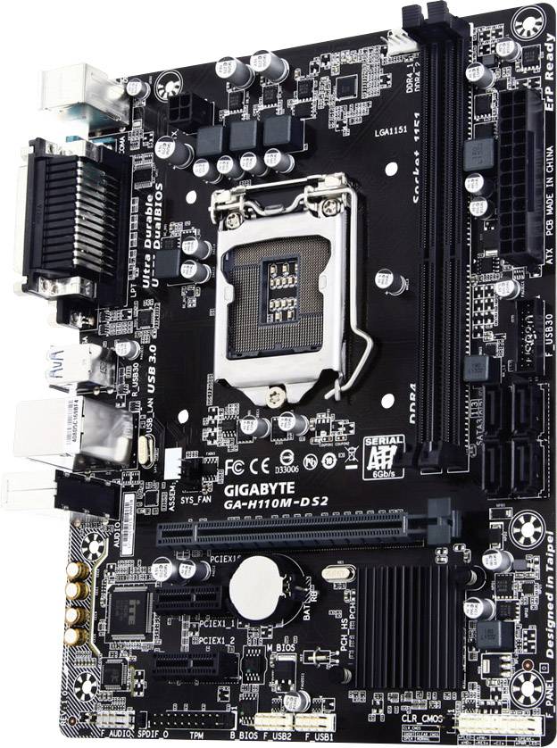 Gigabyte H110MDS2 Motherboard PC base Intel® 1151 Form factor Micro