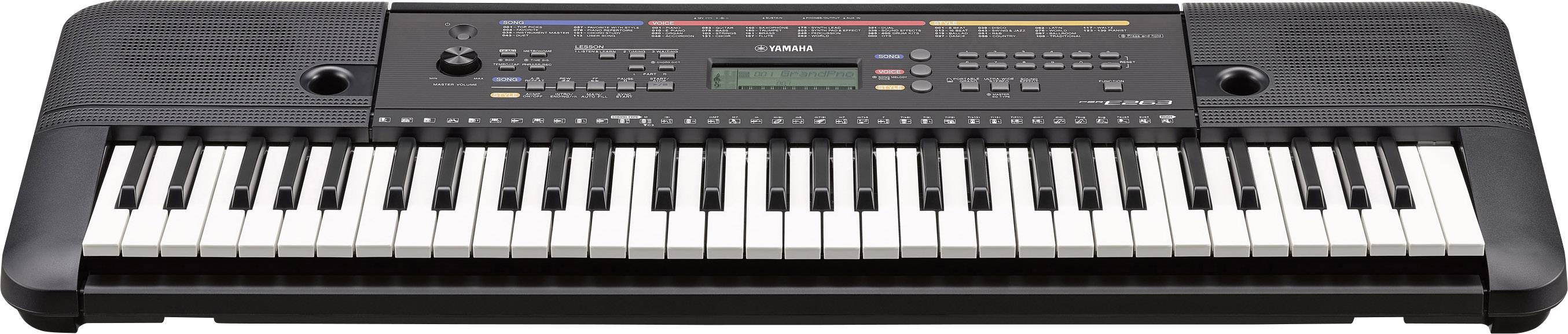 Yamaha PSRE263 Keyboard Black incl. PSU