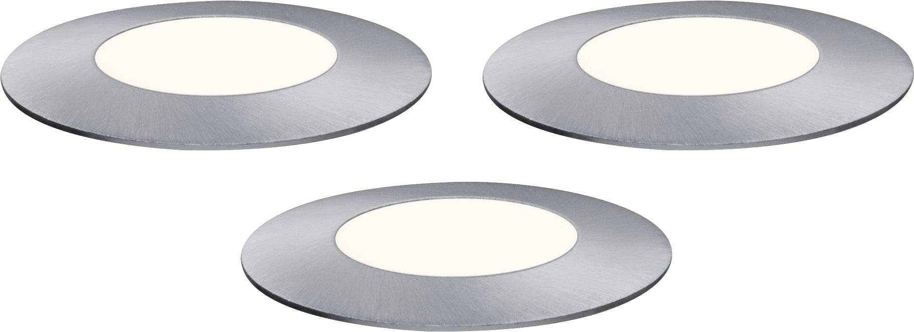 Paulmann 93949 Plug & Shine lighting LED outdoor recessed lights (expansion set) 3-piece set LED (monochrome) 7.5 W Warm white Silver