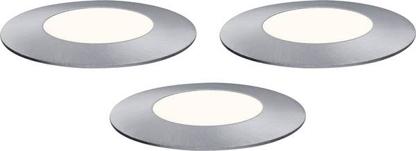 Paulmann 93949 Plug & Shine lighting LED outdoor recessed lights (expansion set) 3-piece set LED (monochrome) 7.5 W Warm white Silver
