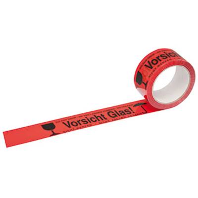 HEAD Self-adhesive high viz tape Text print: Vorsicht Glas (L x W) 60 m x 50 mm PP 66 m
