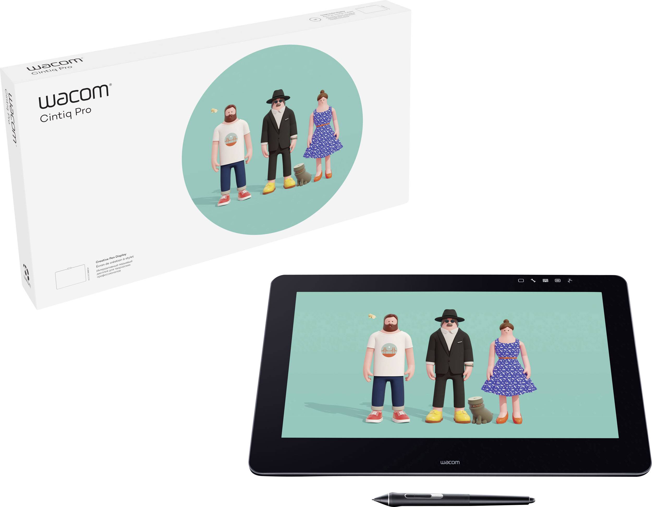 Wacom Cinitq Pro 16 UHD USB graphics tablet Black