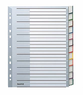 Numbers; 297/ mm; 1/ /–/ 12/ /–/ Grey Leitz A4/ Cardboard Index