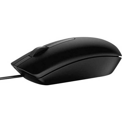 Dell MS116 Mouse USB Optical Black 2 Buttons 1000 dpi Built-in scroll wheel, Mouse buttons-0