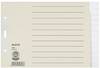 Leitz 1226 Index A5 landscape , Oversized Blank Flax paper Grey 12 dividers 12260085