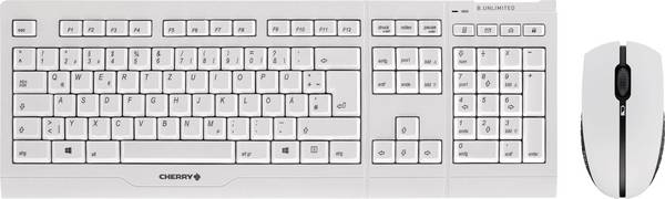 CHERRY B. Unlimited 3.0 Radio Keyboard and mouse set Rechargeable German, QWERTZ White