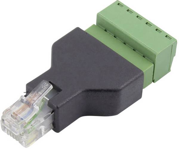 TRU COMPONENTS FL-30 RJ12 Terminal Adapter FL-30 Plug, straight   No. of pins (RJ) 6P6C  1 pc(s)