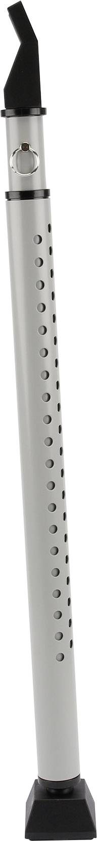 A silver cylindrical lighter with black details and adjustable flame, suitable for lighting candles or barbecues.