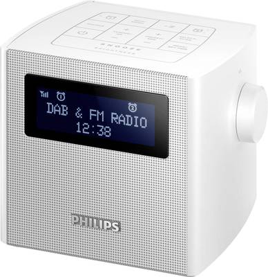 dwaas Vertrek Glimp Philips AJB4300W Radio alarm clock DAB+, FM USB Battery charger White |  Conrad.com