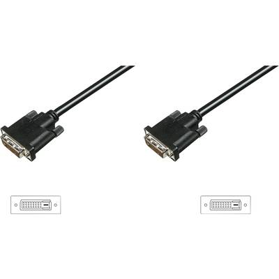 Digitus DVI Cable DVI-D 24+1-pin plug, DVI-D 24+1-pin plug 3.00 m Black AK-320108-030-S Round, double shielding DVI cabl
