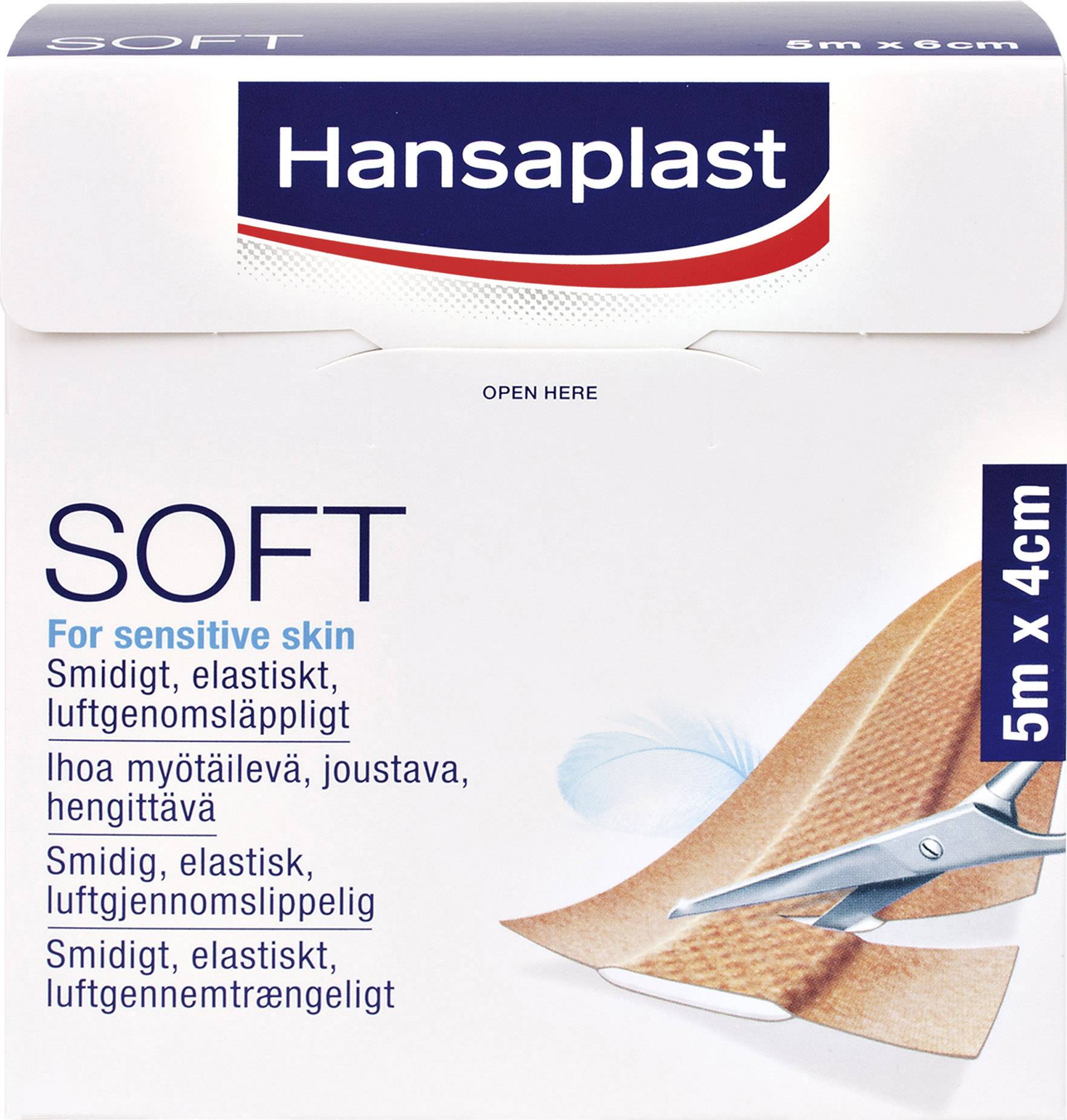 Hansaplast 1556526 Hansa Plast SOFT plaster (L x W) 5 m x 4 cm