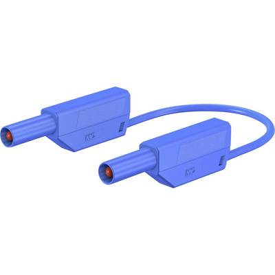 Stäubli SLK410-E/N/SIL Safety test lead Banana jack 4 mm Banana jack 4 mm 1.00 m Blue 1 pc(s)-0