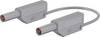 Stäubli SLK410-E/N/SIL Safety test lead Banana jack 4 mm Banana jack 4 mm 0.50 m Grey 1 pc(s)