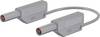 Stäubli SLK425-E/N Safety test lead Banana jack 4 mm Banana jack 4 mm 0.50 m Grey 1 pc(s)