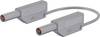 Stäubli SLK4075-E/N Safety test lead Banana jack 4 mm Banana jack 4 mm 0.50 m Grey 1 pc(s)