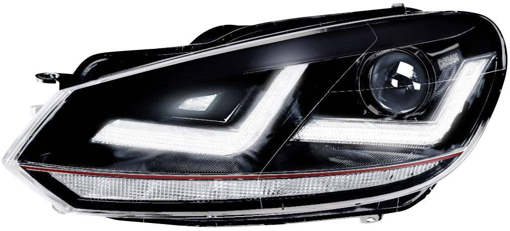 Car headlights with LED technology and modern design, displaying clean lines and powerful illumination, suitable for many vehicle types.