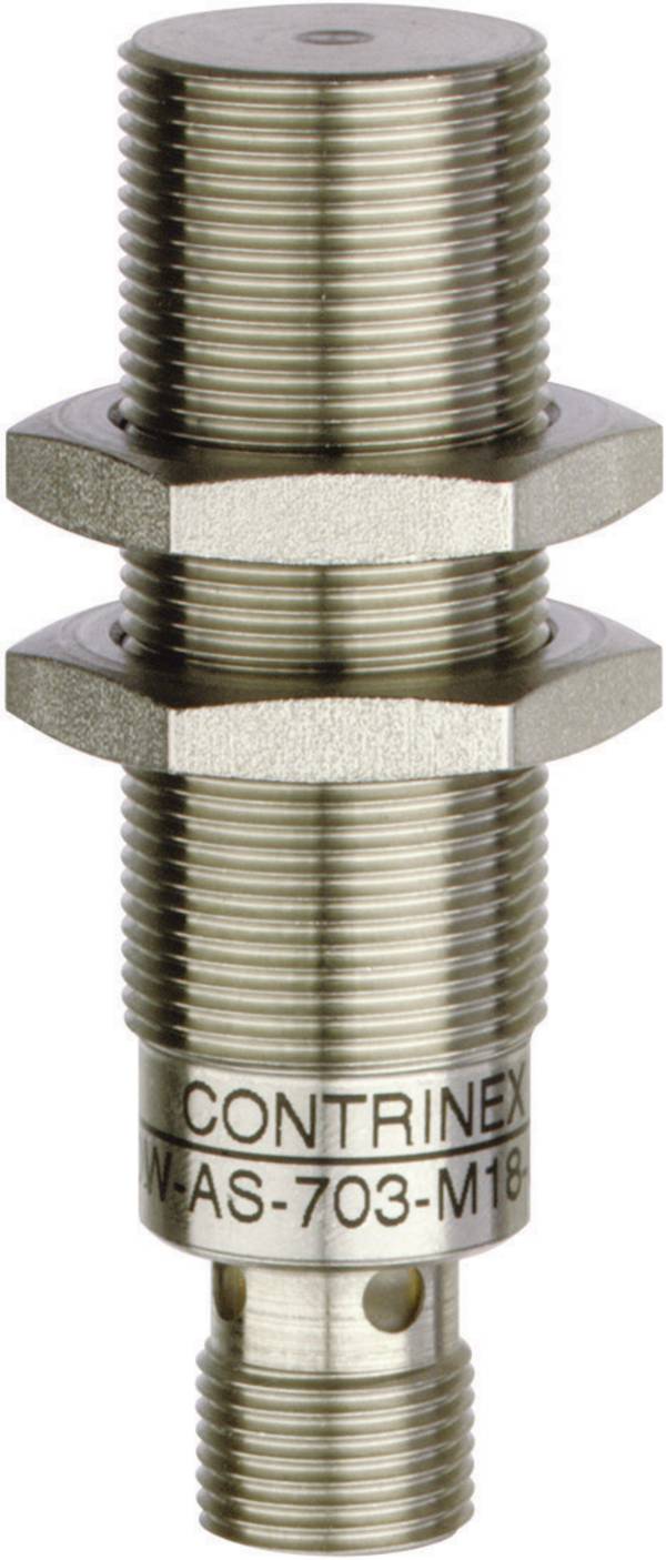 <br> Contrinex<br> Proximity sensor<br> Inductive<br> DW-AS-703-M18-002<br> 320-420-228<br> M18<br> shielded<br> PNP<br> (Ø x L) 18 mm x 63.5 mm<br> <br>