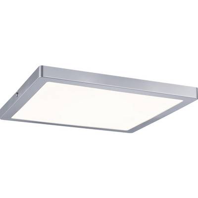 A rectangular, silver LED panel with uniform light distribution, suitable for ceiling mounting.