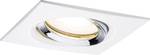 LED recessed light Nova Plus single lamp swiveling IP65 angular 93x93mm 30° GU10 7W 230V 2700K white matt, chrome