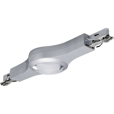 Silver-coloured LED under-cabinet light with a curved design and mounting clips at both ends, suitable for ceiling or wall installation.