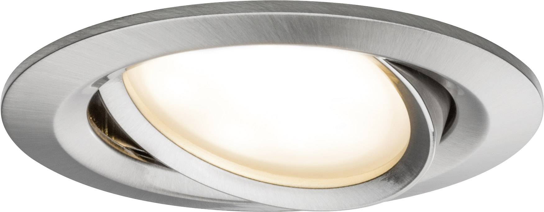 Paulmann 93941 Coin RGBW LED recessed light 3-piece set LED (monochrome) Built-in LED 6 W Iron (brushed)-2