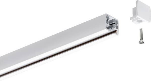 Paulmann 95497 High voltage mounting rail End piece 2-piece set White