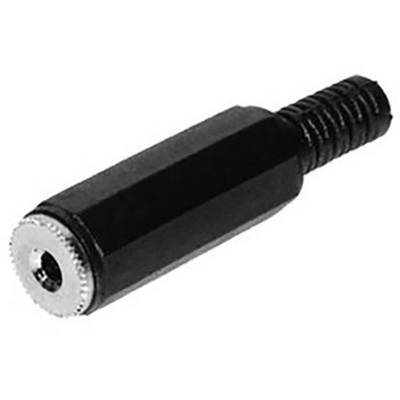 TRU COMPONENTS 1559778 2.5 mm audio jack Connector, straight Number of pins (num): 2 Mono Black 1 pc(s) 