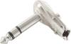 TRU COMPONENTS 1559786 6.35 mm audio jack Plug, right angle Number of pins: 3 Stereo Silver 1 pc(s)