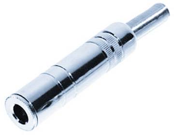 TRU COMPONENTS 1559787 6.35 mm audio jack Connector, straight Number of pins: 3 Stereo Silver 1 pc(s)